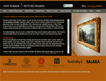 Tablet Screenshot of newyorkerpictureframes.com